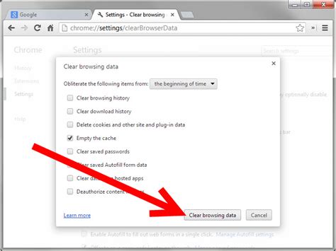 how to clear browser cache on chrome pc
