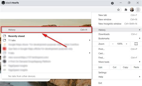 how to clear browsing history in chrome windows 10