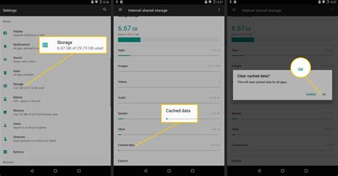 how to clear cache in gmail app android