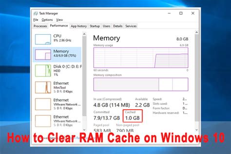 how to clear computer ram cache windows 10