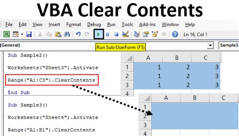 how to clear contents and formatting of a cell in excel vba
