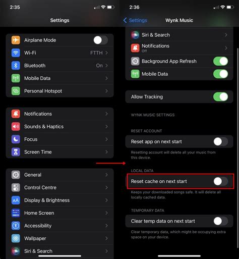 how to clear data and cache on iphone