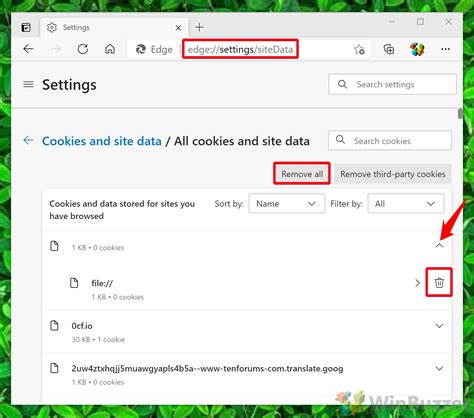 how to clear data from a website