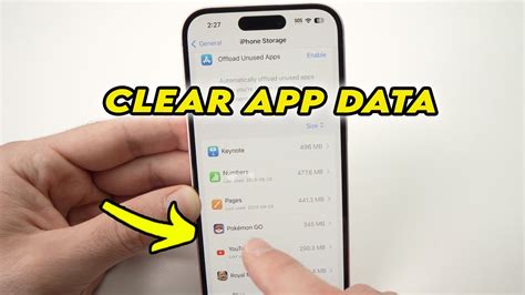 how to clear data from app store