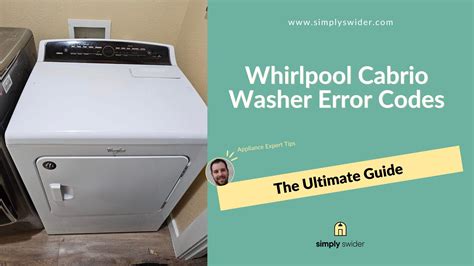 how to clear error codes on cabrio washer