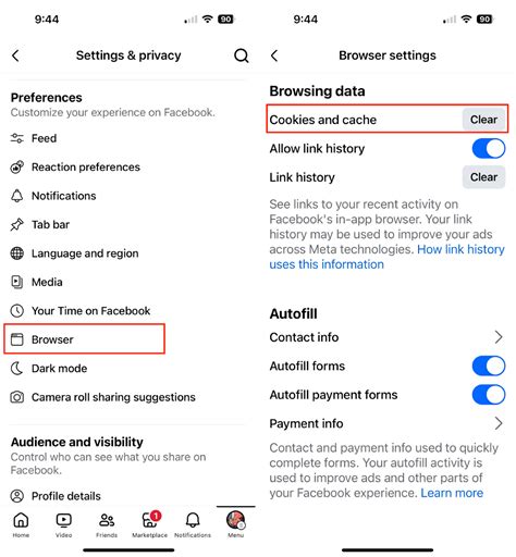 how to clear facebook messages on iphone