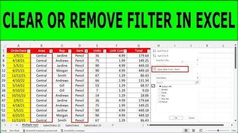 how to clear filters in excel with vba