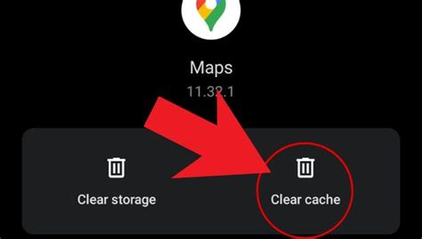 how to clear google maps cache