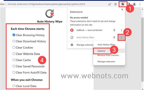 how to clear history in chrome automatically