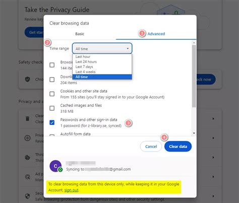 how to clear out saved passwords in chrome