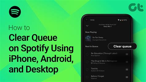 how to clear queue on spotify app android