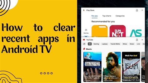 how to clear recent apps in android tv