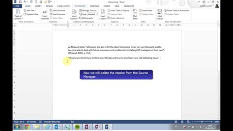 how to clear references in word