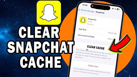 how to clear snapchat cache in iphone settings