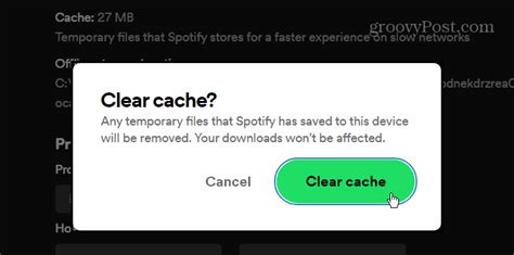how to clear spotify cache on ps4