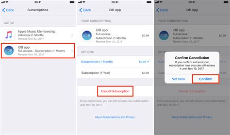 how to clear subscriptions app store