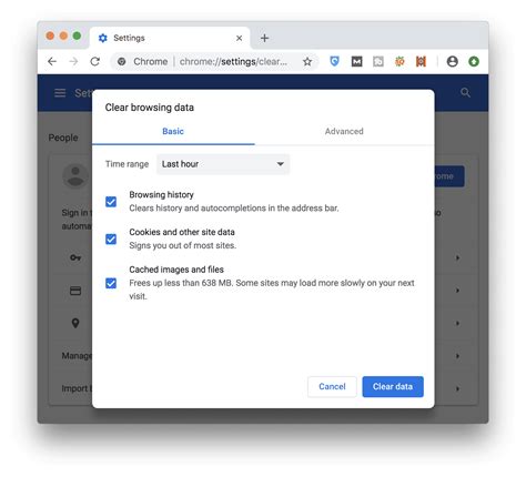 how to clear your browser cache and cookies on mac chrome