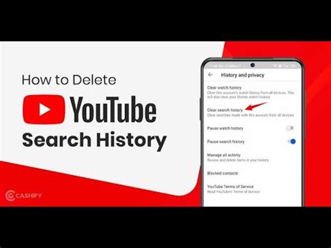 how to clear youtube history in android phone