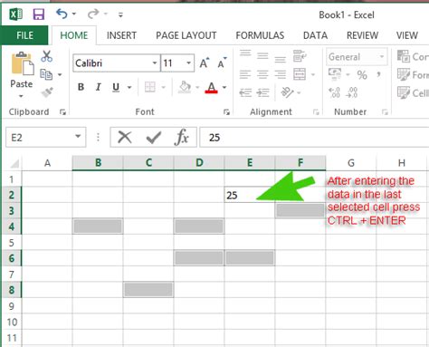 how to click enter in the same cell in excel