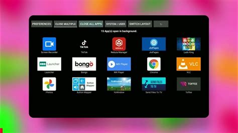 how to close background apps on android tv box