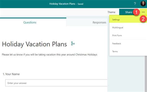 how to close survey on microsoft forms