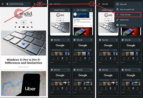 how to close tabs on android phone browser