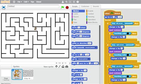 how to code a maze game in scratch