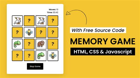 how to code a memory game in javascript