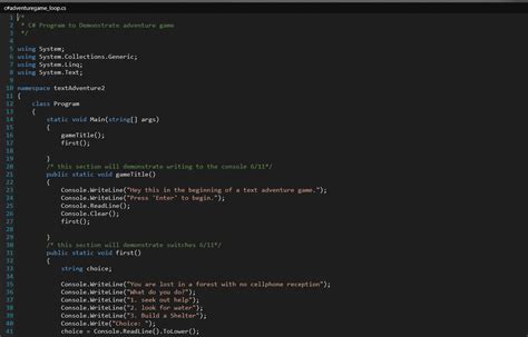 how to code a text based game