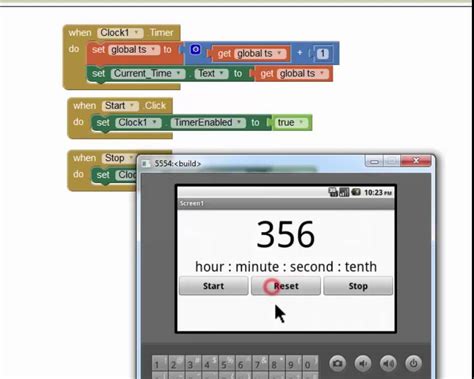 how to code a timer in mit app inventor