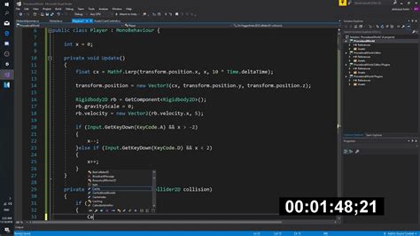 how to code a video game in unity