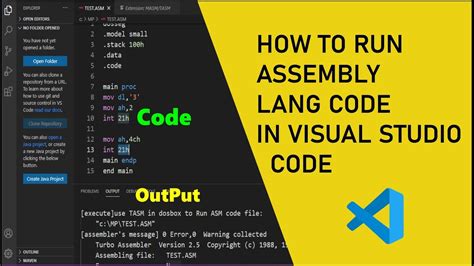 how to code assembly in visual studio
