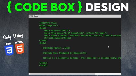 how to code box in html