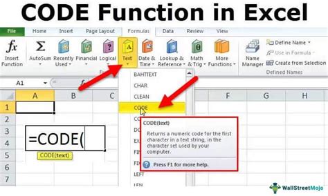 how to code in excel data