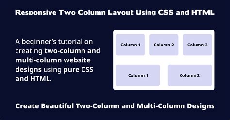 how to code two columns in html
