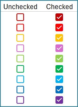 how to color check box in excel