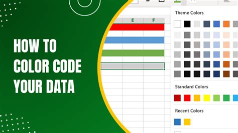 how to color code a map in excel