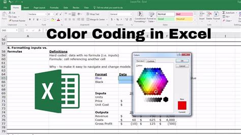 how to color code based on values in excel
