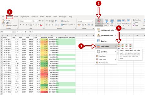 how to color code cells in excel