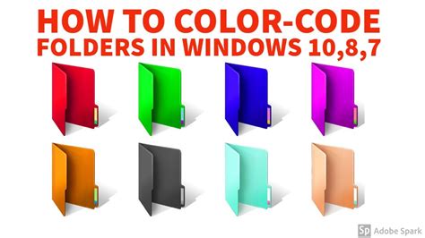 how to color code folders in windows 10