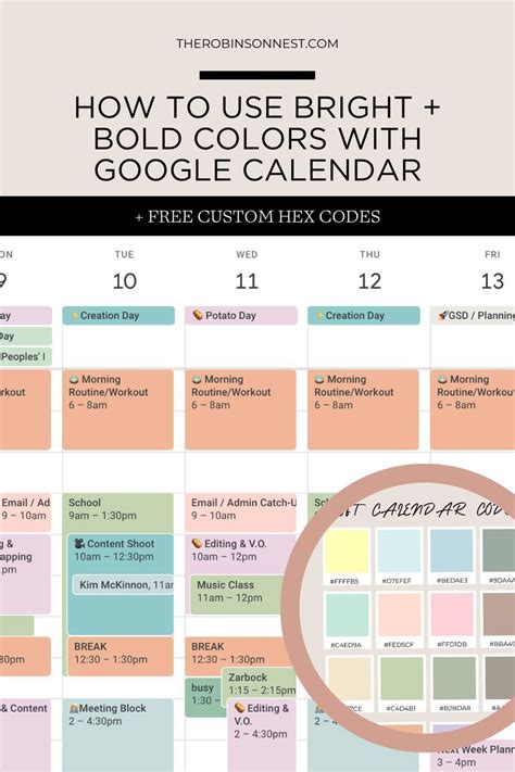 how to color code google calendar tasks