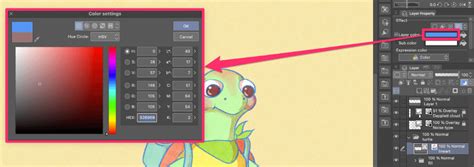 how to color code layers in clip studio paint
