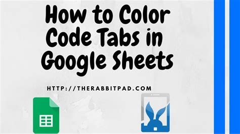 how to color code tabs in google sheets