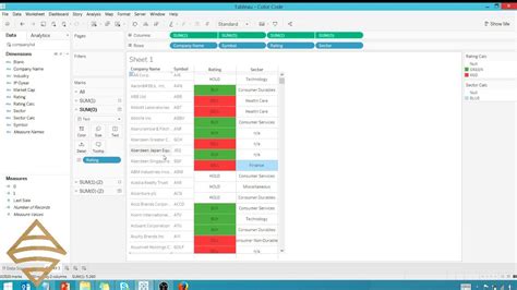 how to color code text in tableau