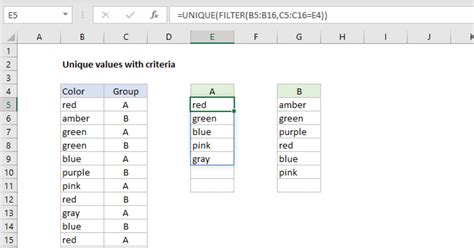 how to color code unique values in excel