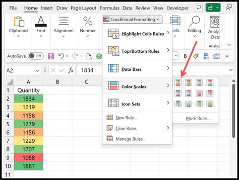 how to color entire column in excel with conditional formatting