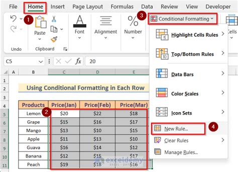 how to color highest value in excel