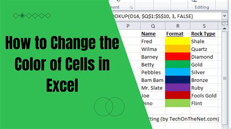 how to color match cells in excel