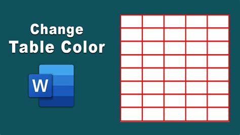 how to color table in word document