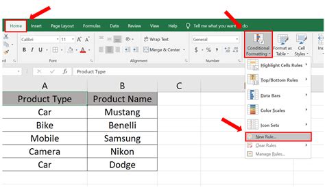 how to color the whole row in excel
